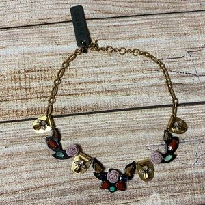 J Crew “Dusty Rose” NWT Floral Statement Necklace